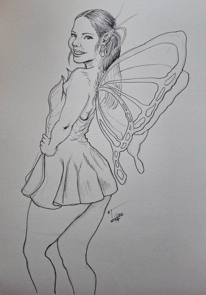 TochtliMartinez's tweet photo. Hada
Dibujo a bolígrafo, 2026
#tochtlimartinezarte #dibujoboligrafo #dibujo #arteenboligrafo #artefantastico #artefigurativo  
#jahairapadilla #hada #fairy https://t.co/aAKc0Gjnro