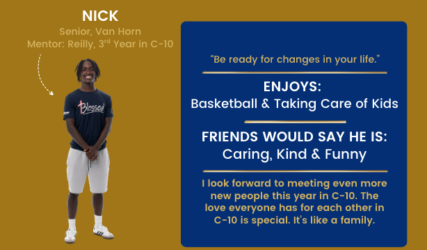 CYITML's tweet photo. #StudentSpotlight Meet Nick! 🤩

Nick's in his 3rd year with C-10 and says "C-10 is special. It's like a family." We couldn't really ask for more. We're thankful for all of our students and mentors who create this family-like environment. https://t.co/78OhZFDlFY