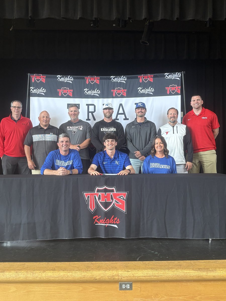 Congrats to Nolan Keller!! Nolan will be taking it to the next level to pitch and continue his academic career for the Kaskaskia Blue Devils! <a href="/TriadHighSchool/">Triad High School</a> <a href="/TriadBaseball/">Triad Knights Baseball</a>