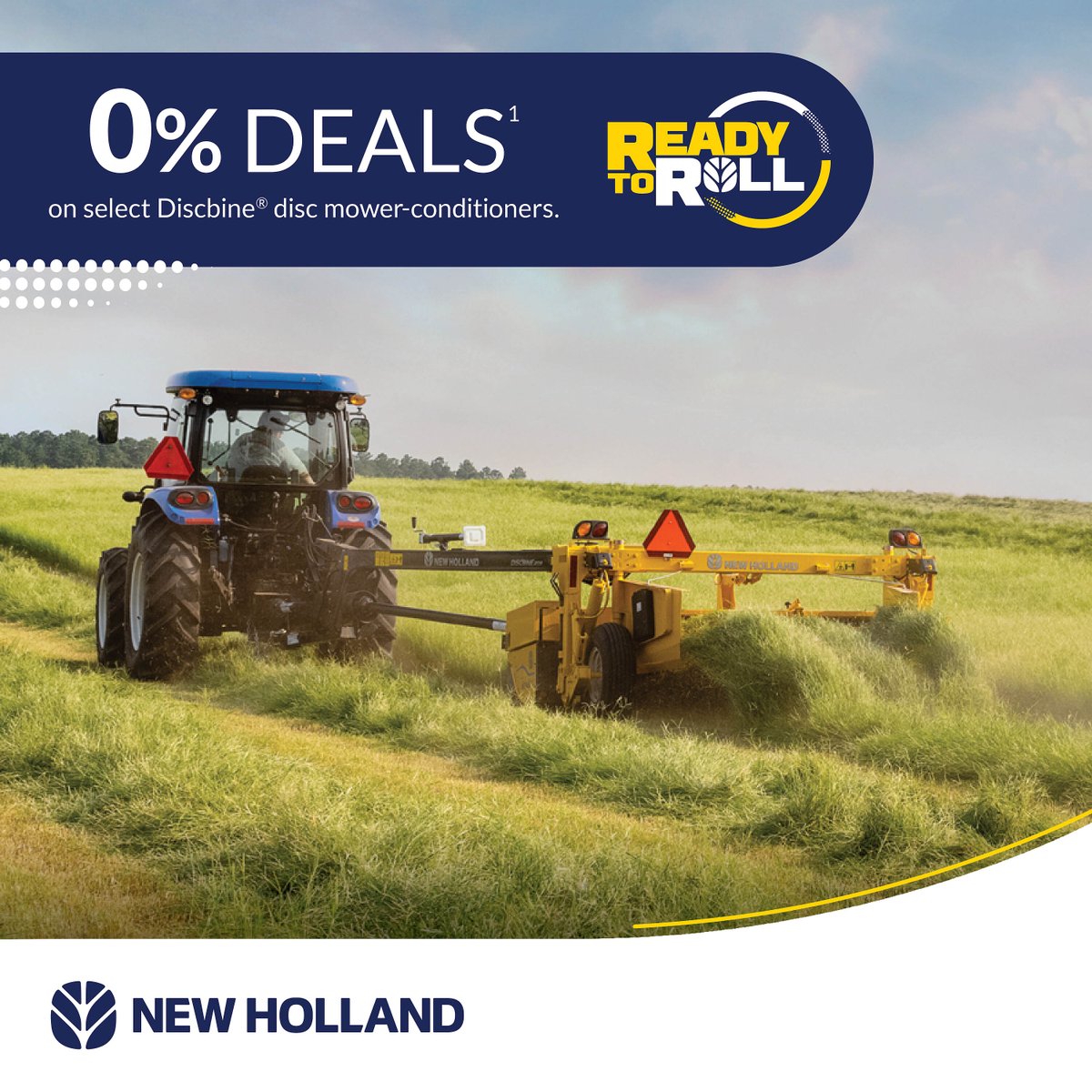 ProgTractor's tweet photo. Get the season rolling with big savings–like 0% financing or BIG cash back–on a new Discbine® disc mower-conditioner and cut your hay closer, cleaner and faster. Stop by today! https://t.co/NsZofDjryh https://t.co/lv1nNY4Y92