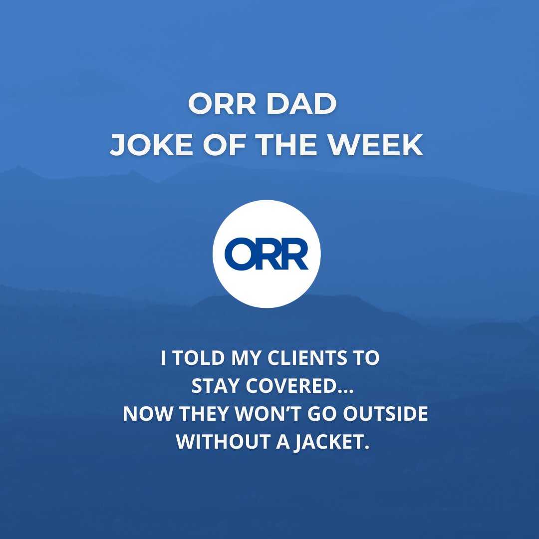 orrinsuranceusa's tweet image. Wrong kind of covered… but we like the enthusiasm.

Happy Friday 😄

#TheFiveFs #FunFriday #DadJokeOfTheWeek #StayCovered #OrrAndAssociates