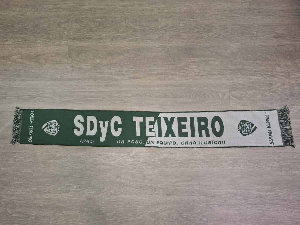 Teixeiro_SD's tweet photo. Non te quedes sin a túa bufanda do Teixeiro para lucila nesta recta final tan importante🍀 #ForzaTeixeiro⚽️💚    Prezo: 10€ https://t.co/nRlRPV5CCB