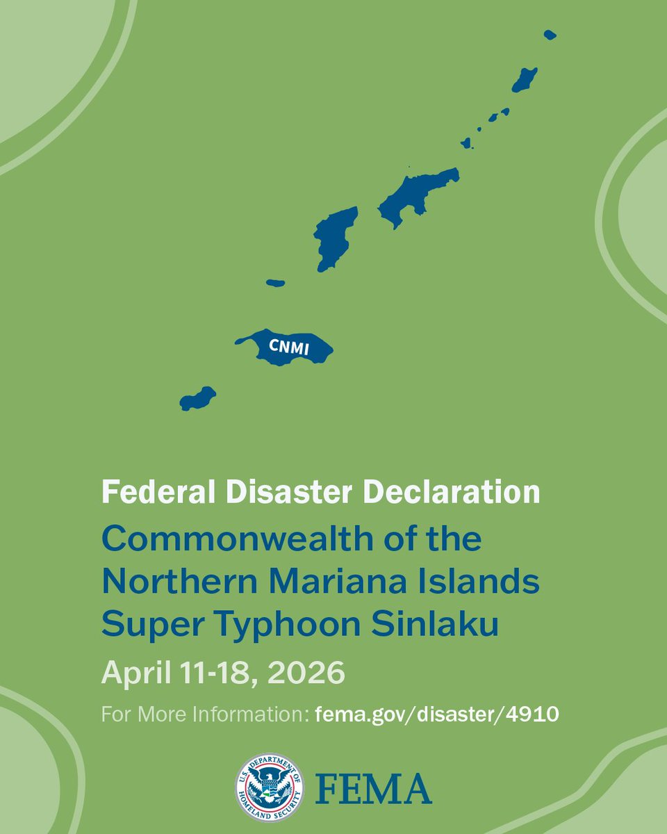 .@POTUS approved a major disaster declaration for CNMI. Individuals ...