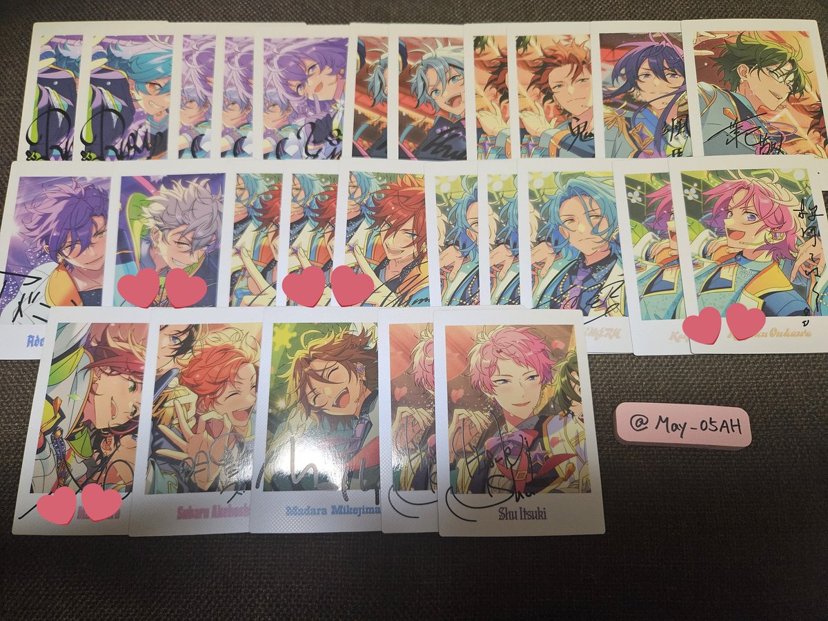 May_05AH's tweet photo. 【交換譲渡】あんスタ　ぱしゃっつ　10周年　あんさんぶるスターズ！！　P.A.shots!!

譲　画像参照

求　
特典　一彩、みか、凛月＞¥200/枚
10周年　一彩＞凛月＞みかor¥128/枚
💕の譲渡は無印より同数お迎えください。
特典は交換優先

郵送のみ
検索からでもお気軽にお声がけください https://t.co/zqdmfLCQRM