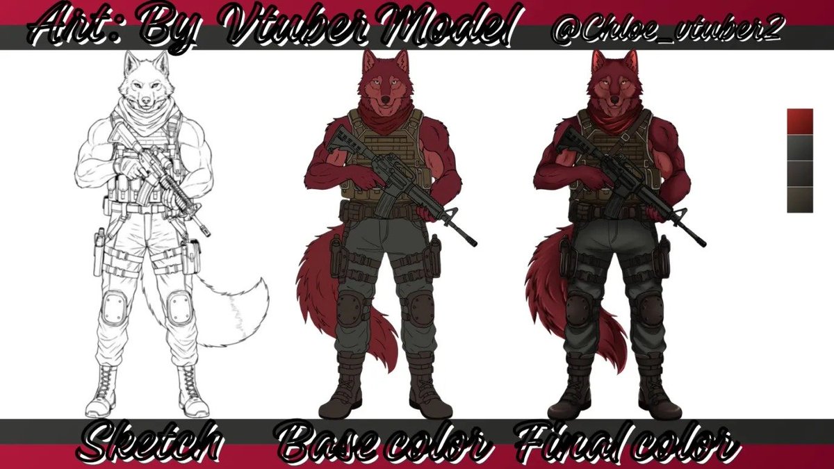 GunnerRedWolf's tweet photo. Thanks to @Rossy_vtuber for the amazing art https://t.co/5AZbWWXnYI