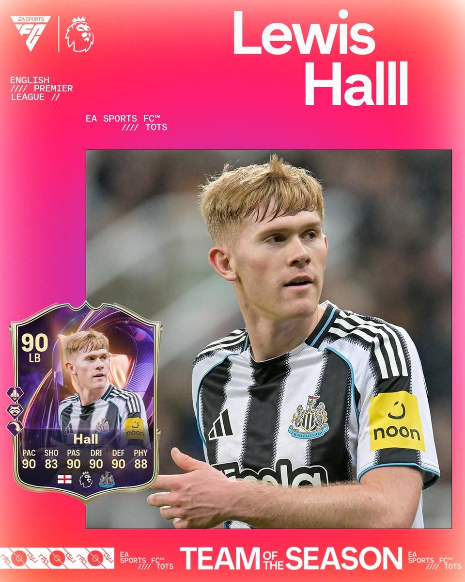 Magpie24_7's tweet image. Bruno Guimarães has made the EA Sports FC Premier League Team of the Season squad, while Lewis Hall is named as a Breakthrough Player! 👏🎮

Well deserved! 🖤🤍

#NUFC #NUFCNews #Newcastle #EPL