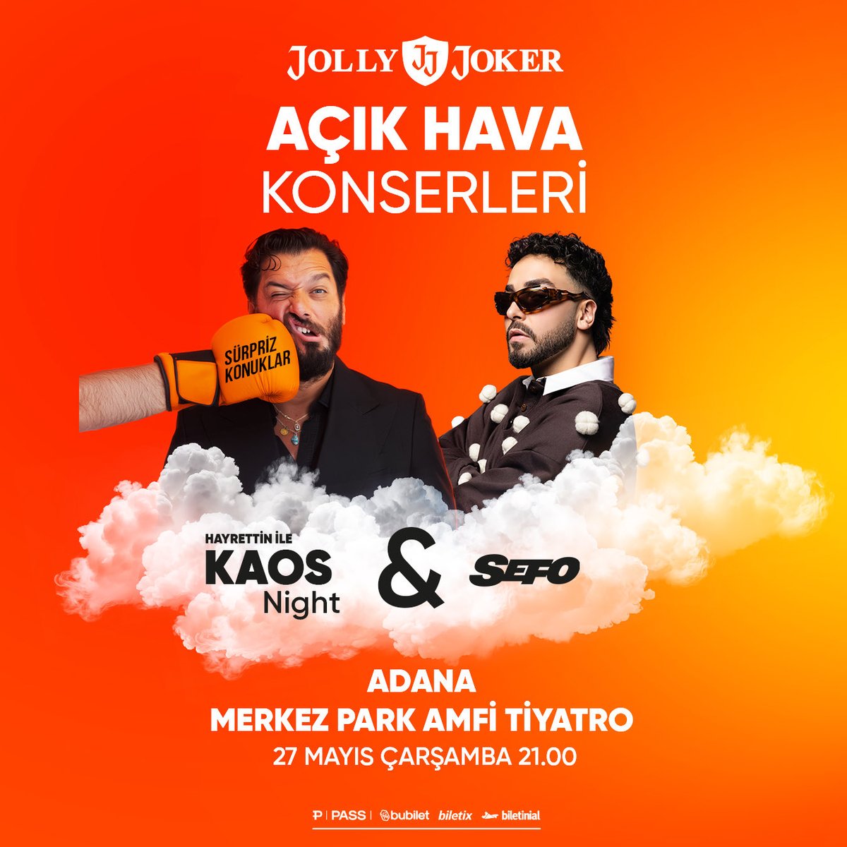 27 Mayıs Çarşamba Adana AçıkHava 🎟️
Kaos Night &amp; Sefo 💫
