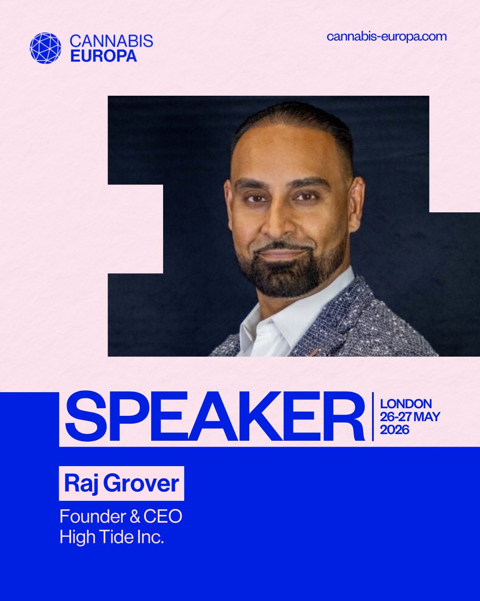 $HITI Founder &amp; CEO <a href="/RajGrover_HITI/">Raj Grover 🇨🇦</a> is speaking at Cannabis Europa London next month on May 26. Join him at one of the most important gatherings in the European cannabis industry, bringing together regulators, investors, and business leaders at a pivotal moment for the sector.