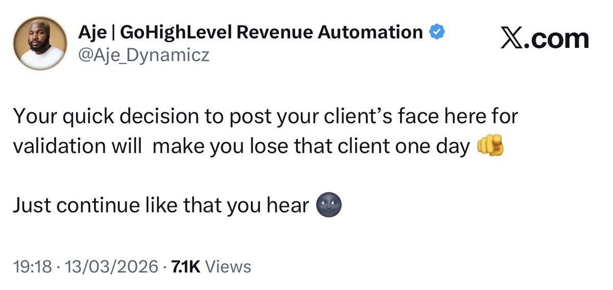 Aje | GHL CRM & Lifecycle Manager tweet media