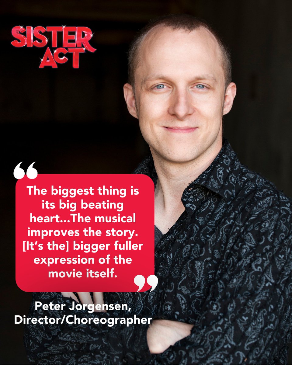TUTSVancouver's tweet photo. A few words from Director/Choreographer Peter Jorgensen on what you can expect from SISTER ACT, on stage this summer. ✨ 🎶

The best seats, for both shows (SISTER ACT debuts alongside DISNEY'S THE LITTLE MERMAID for #TUTS2026) are on sale now: https://t.co/VSTu1NBGAj https://t.co/zBrPe75ret