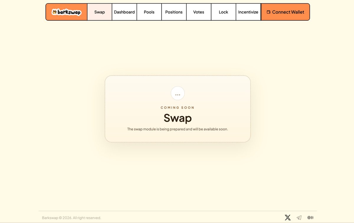 First swap on barkswap will feel different