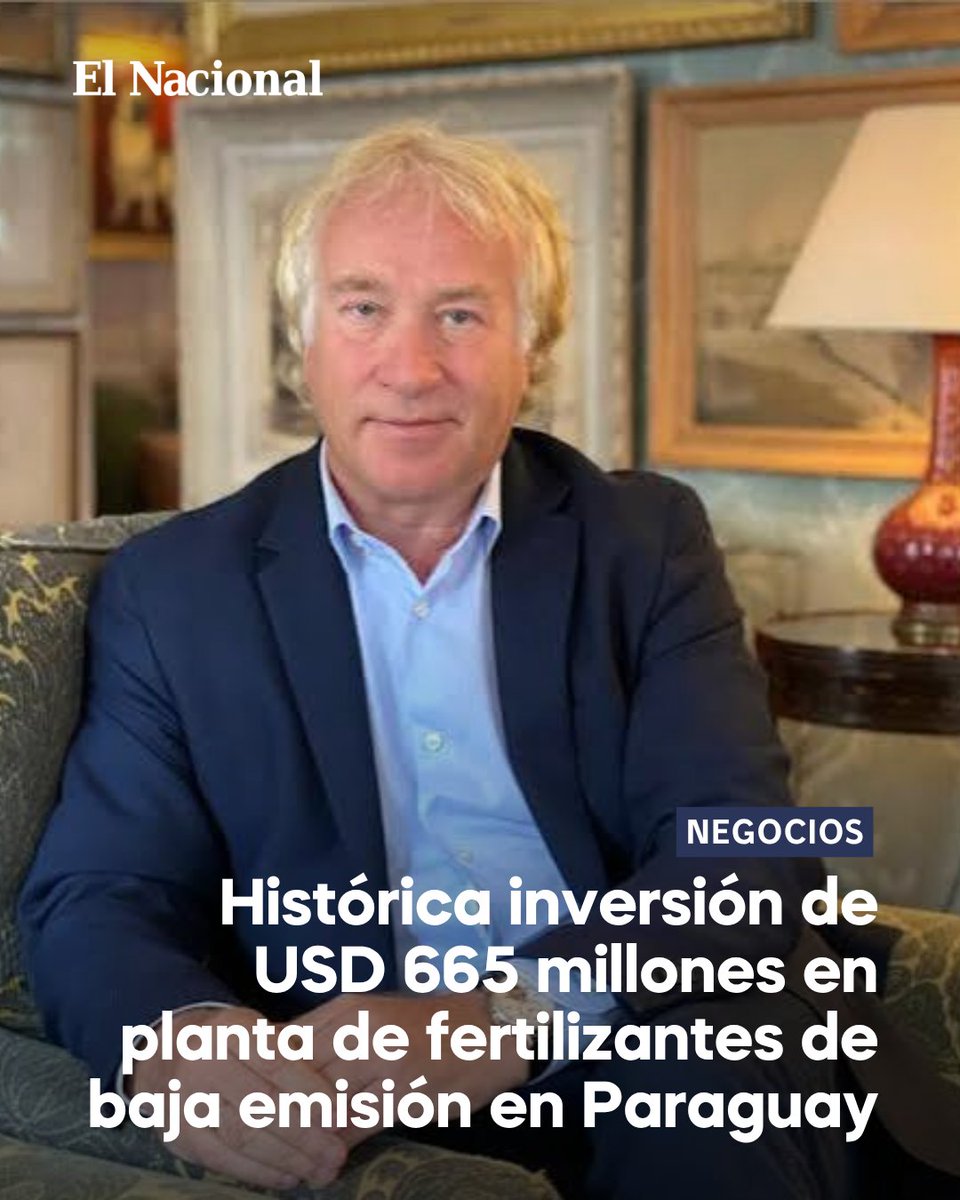 CONFIRMAN INVERSIÓN HISTÓRICA | 🇵🇾💵

🔹La empresa británica ATOME PLC anunció la decisión final de inversión por valor de US$ 665 millones para la construcción en Villeta de la primera planta de fertilizantes bajos en carbono a escala industrial del mundo.

🔹 Se espera que la