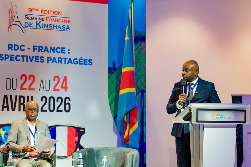 StrategieRdc's tweet photo. La transformation de la RDC passe par des corridors forts et une vision claire.À la Semaine Française de Kinshasa, M. Bodom Matungulu (Président de RDC Stratégie) est intervenu comme PCA de MCTC sur la connectivité &amp; les corridors en République démocratique du Congo. https://t.co/FoshVVZY1o
