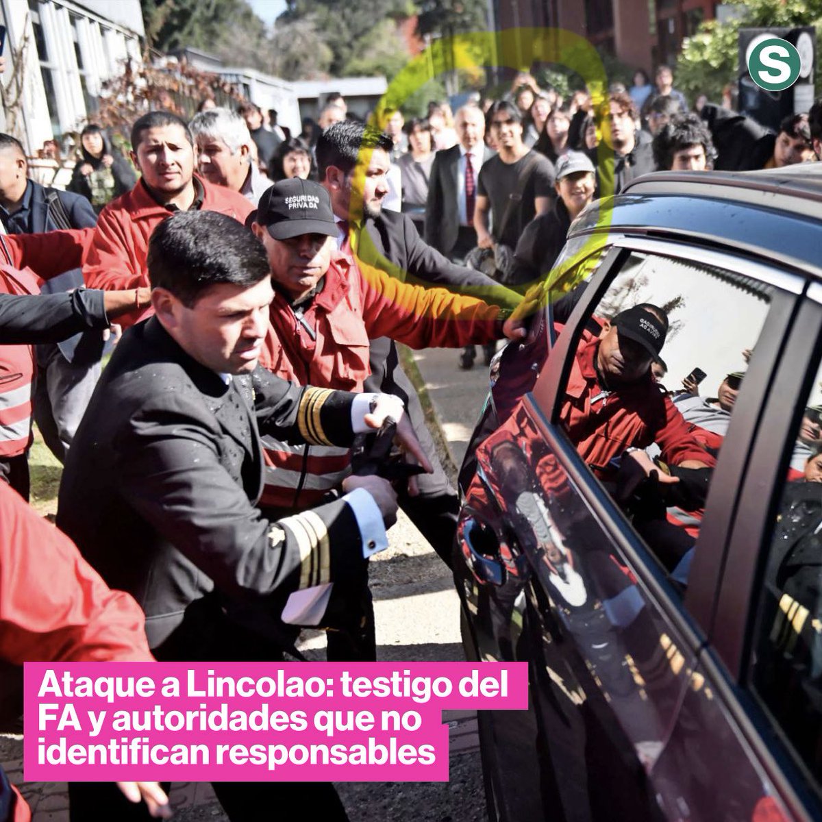 🇨🇱 Estuvo a metros de un ataque contra una mujer, contra una Ministra de Estado, contra una invitada, y no hizo nada. 

La imagen publicada por <a href="/La_Segunda/">laSegunda</a> es evidente: el rector <a href="/EgonElier/">Egon Montecinos</a> observa con los brazos abajo, sin intervenir ni condenar. 

Esto no es aceptable. 
Cuando