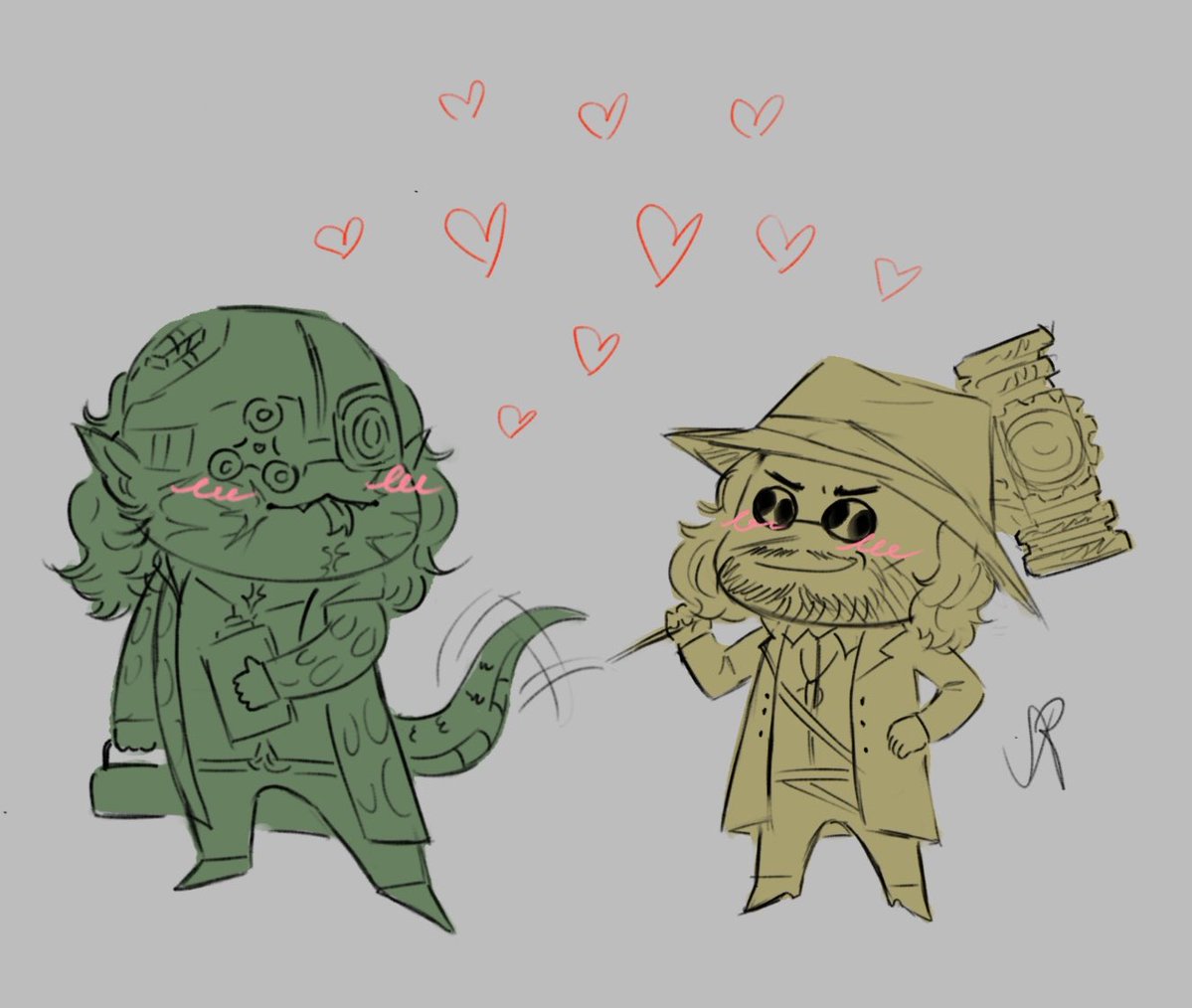 Wanted to draw them as lil thangs again

#RE9  #residentevilrequiem #victorgideon #karlheisenberg