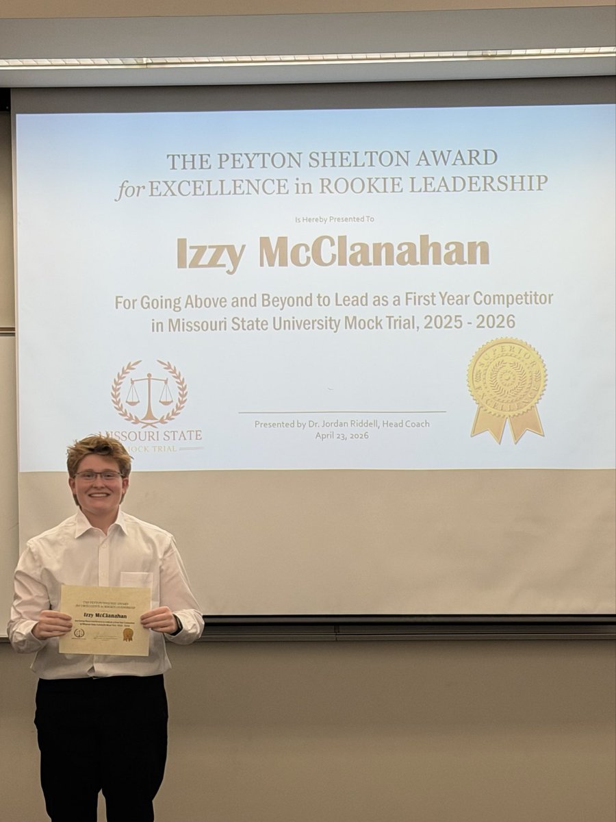 mo_trial's tweet photo. Last night was our 2025-2026 award banquet!
Zack Collison, Brooke Logan, Joshua Roberts, Stephanie Diaz, Nate Marshall, Masey Washington, Kathryn Wagner, Izzy McClanahan, Aubrianna Bardgett, Layna Mangiapanello, Carly Smith, Delilah Boggs, Hannah Killion, Dr. Jordan Riddell https://t.co/6L4KvyKxmJ