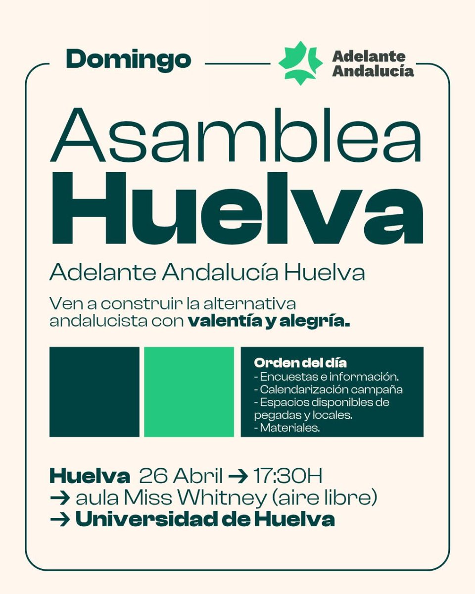 Adelante Andalucía - Huelva tweet media