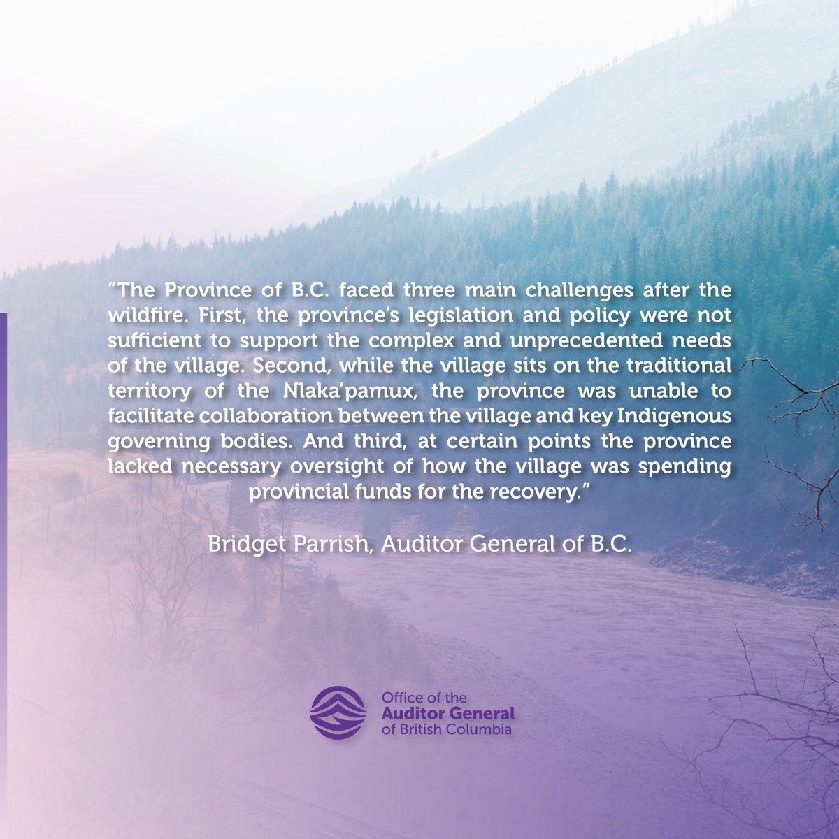 Office of the Auditor General of B.C.✒️ tweet media