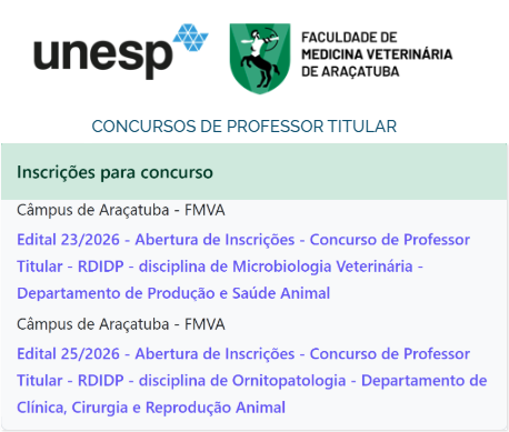 Faculdade de Medicina Veterinária Unesp Araçatuba tweet media
