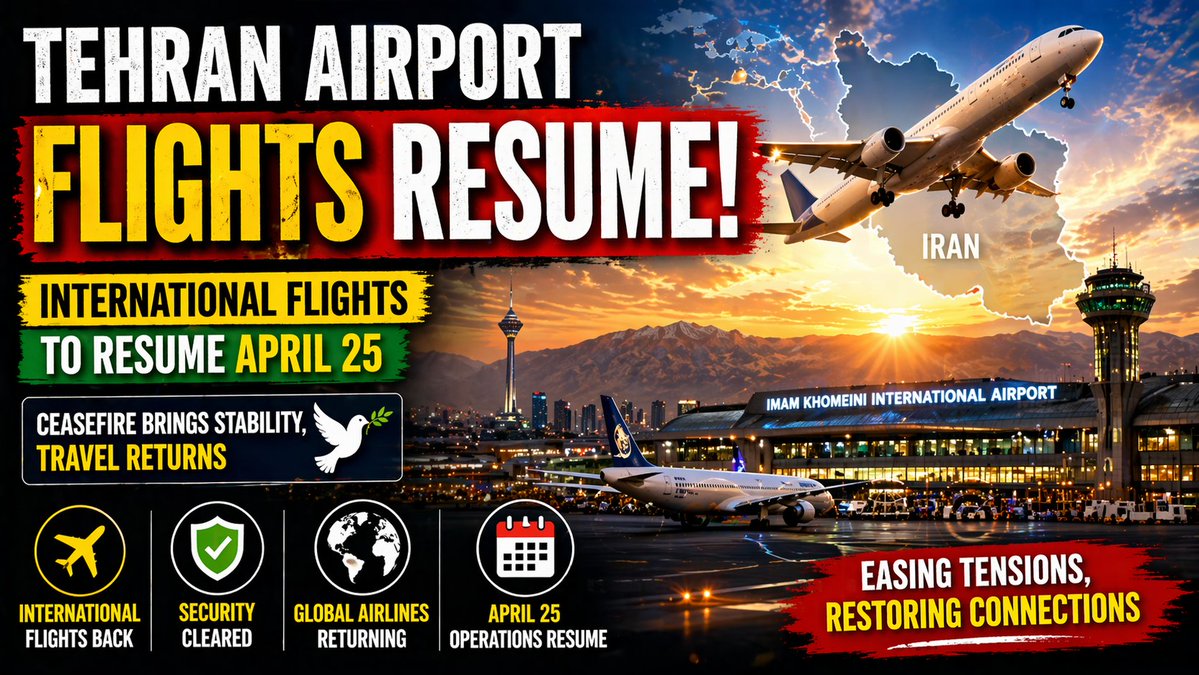 NRIPage's tweet image. What does Tehran airport reopening signal? It marks easing regional tensions

Read more on...nripage.com/articles/globa…

 #Global News #TehranAirport #IranFlights #NRIPage