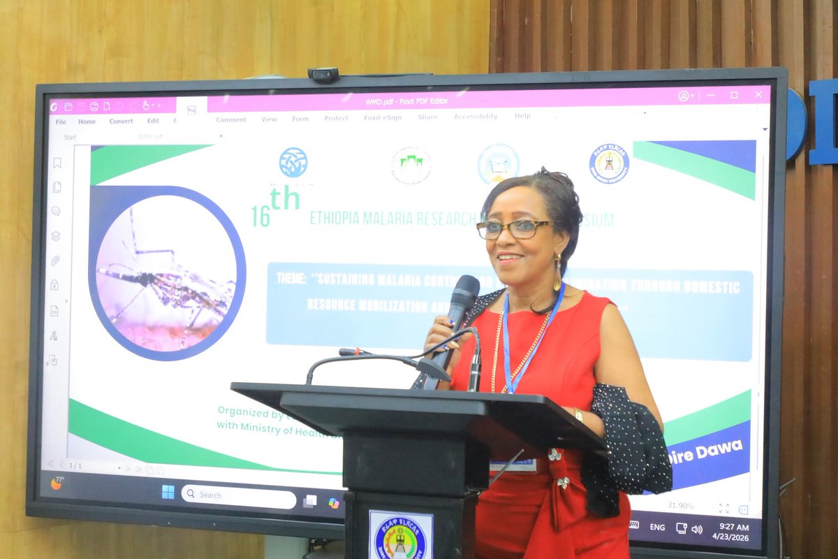 HussenM08708090's tweet photo. Attended the 16th Ethiopian Malaria Research Network(EMRN) Symposium (Apr23–24,2026) at @DDUniv.Great discussions on malaria research, control &amp; elimination with experts from @FMoHealth @EPHIEthiopia .Wethankyou: Dr.Ubah, Dr. Mesay @dr_tsigereda @Getachewtollera @Hiwot_S_Taffese https://t.co/dNcMTF65NG