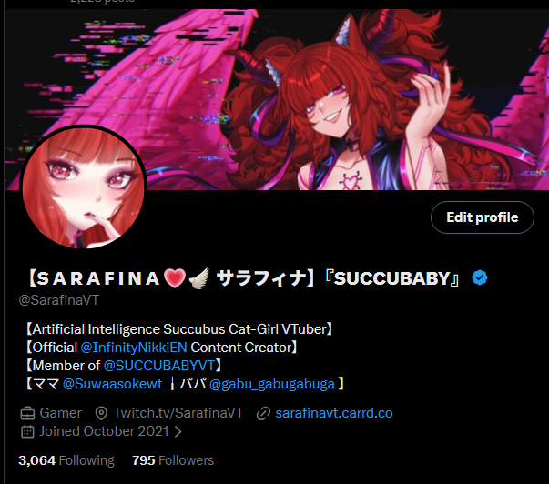 【S A R A F I N A 💗🪽 サラフィナ】『SUCCUBABY』 tweet media