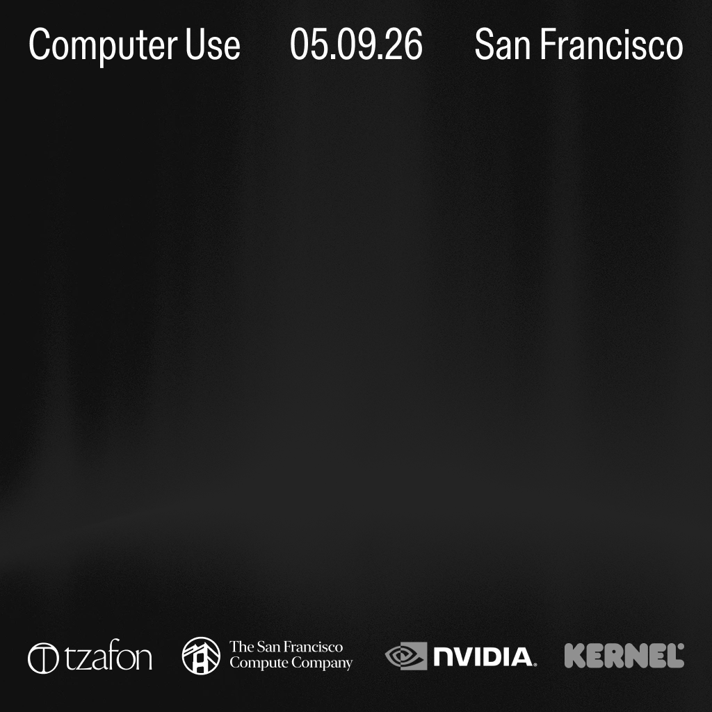 tzafon_company's tweet photo. This is the year of computer use – and so we're hosting a hackathon with @sfcompute, @nvidia and @usekernel on computer use, open source models &amp; evals, https://t.co/nBFm7apFf8