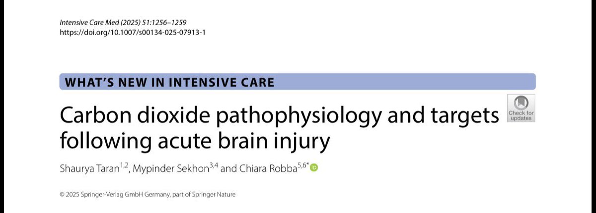 RTZaraa's tweet photo. في الـ ICU كل يوم نُعالج مريض بـ acute brain injury

ونضبط الـ ventilator بعناية

لكن هل تعرف أن PaCO₂ يتحكم في تدفق الدم للدماغ بشكل مباشر؟

في الـ ICU كل يوم نُعالج مريض بـ acute brain injury

ونضبط الـ ventilator بعناية

لكن هل تعرف أن PaCO₂ يتحكم في تدفق الدم للدماغ بشكل مباشر؟

وأن خطأ واحد في ضبطه يسبب ضرر إضافي للدماغ المريض؟ 🧠