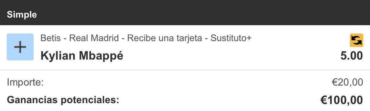 winapicks's tweet photo. Si Mbappe recibe tarjeta sorteo lo que se gane entre los que den RT 🔁 y LIKE ❤️ al twit.

Apercibido, si recibe tarjeta se pierde partido vs Espanyol y estará limpio para el clásico.