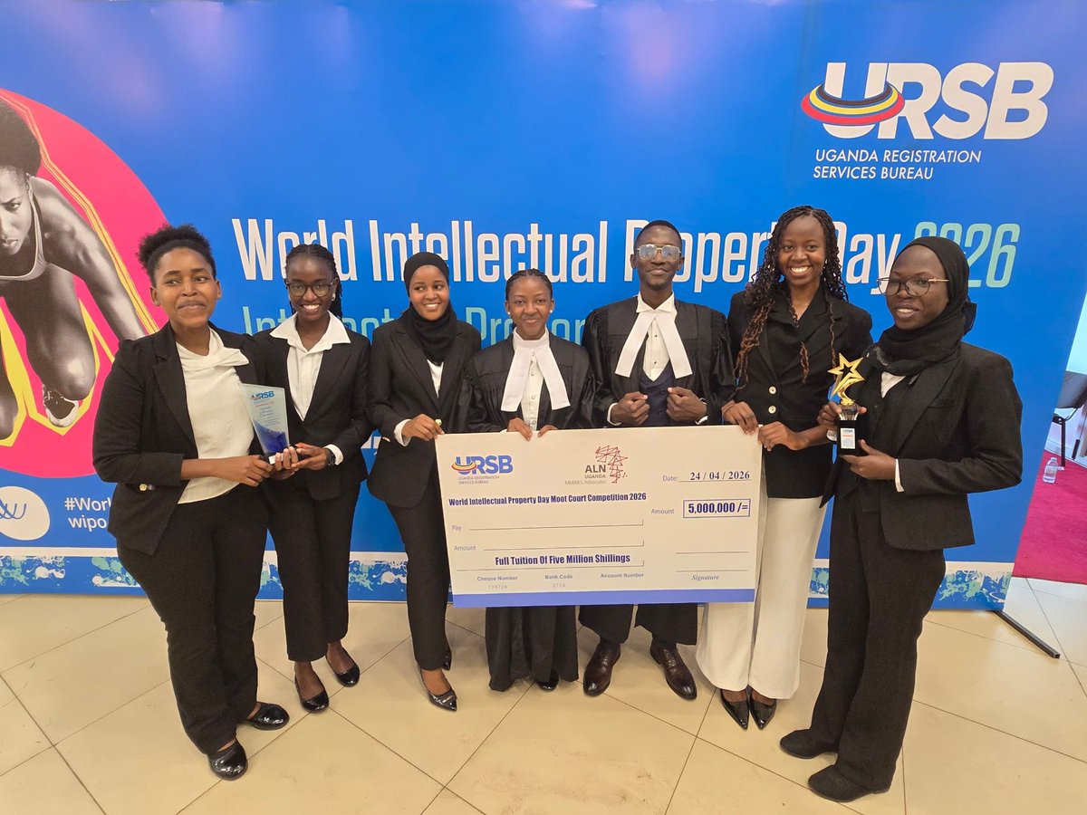 uculaw's tweet image. Team @UCUniversity was represened by
• Luwagga J. Eliane (Lead Counsel &amp;amp; Oralist)
• Stacy Angel Ndawula (Oralist)

The reseachers were;
• Rebecca Wambaka 
• Kamatsiko Desire Mujuni
• Munguci R. Rahuma
• Nassuna Pauline
• Tumuhaise Donam

#UCUlaw #MootCourt #IPLaw