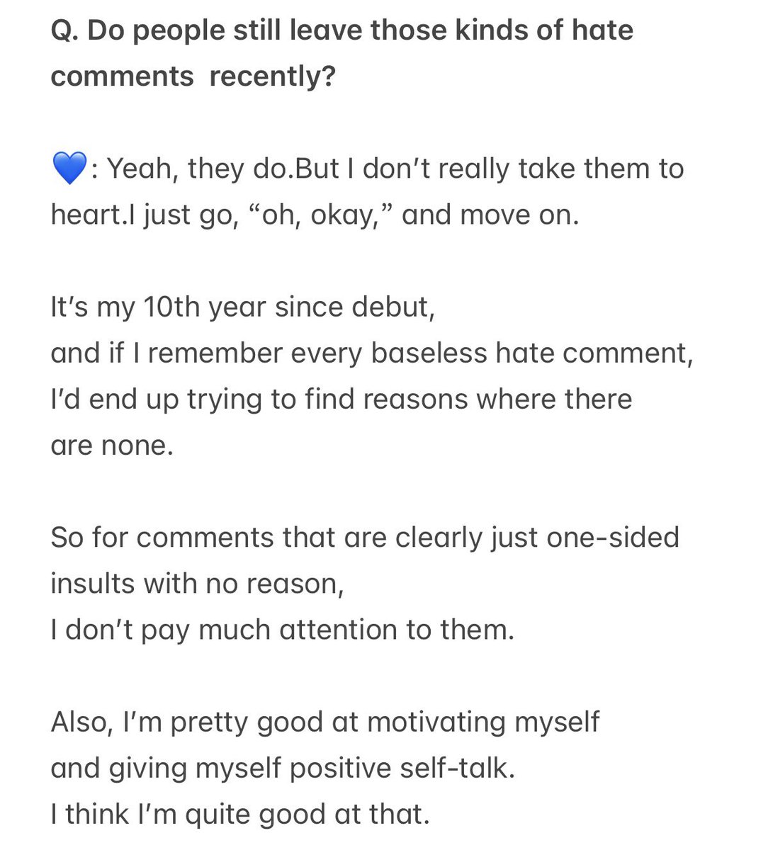kyulkyul127's tweet photo. 260423 YEOONE fromm live
Q. How do you deal with hearing negative things, like hate comments?
안 좋은 말 들으면 어떻게 이겨내나요 악플 같은？
哎 大家都挺不容易的..😮‍💨
#PENTAGON #YEOONE #여원 #펜타곤 https://t.co/cGps3v1R8z