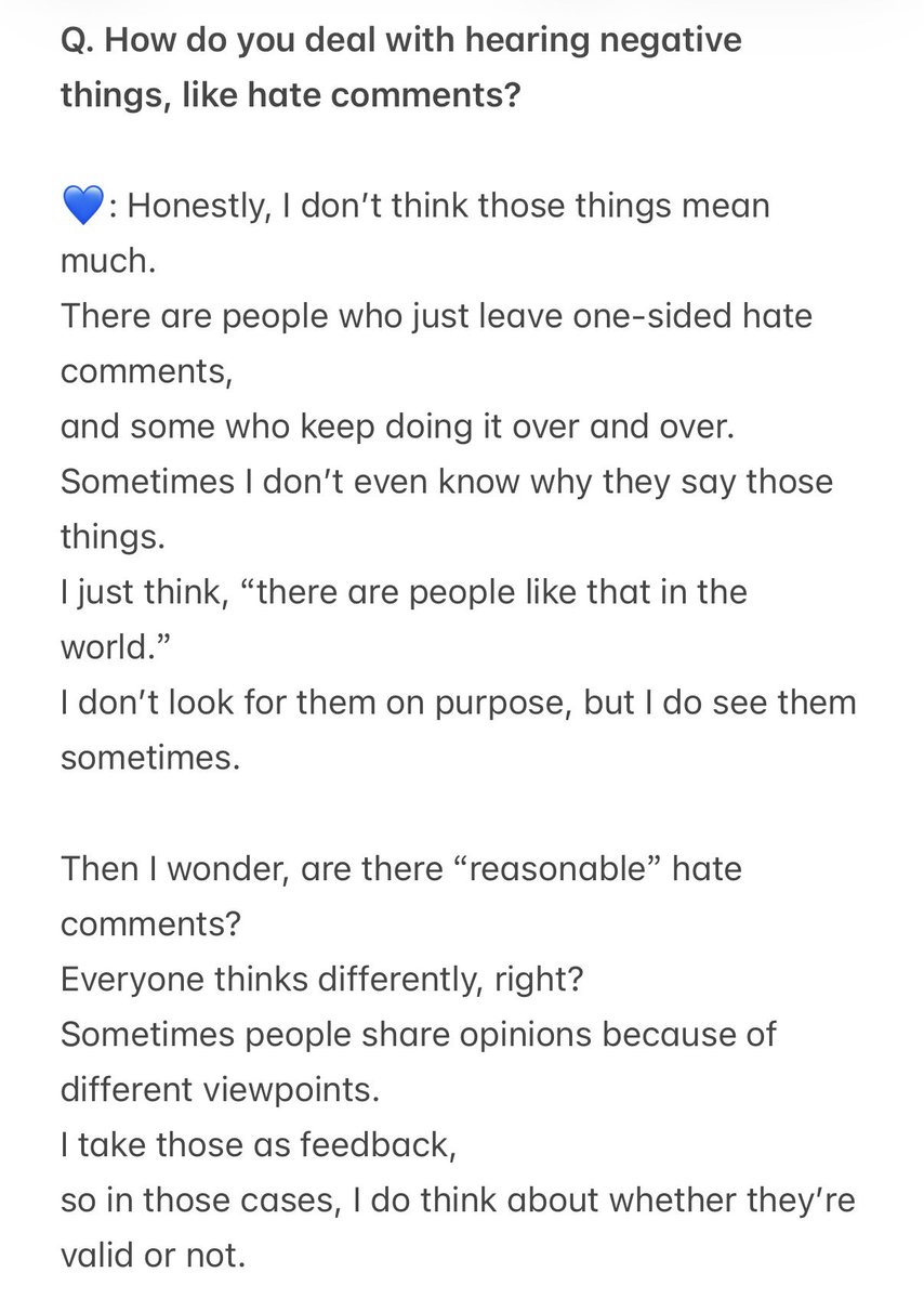 kyulkyul127's tweet photo. 260423 YEOONE fromm live
Q. How do you deal with hearing negative things, like hate comments?
안 좋은 말 들으면 어떻게 이겨내나요 악플 같은？
哎 大家都挺不容易的..😮‍💨
#PENTAGON #YEOONE #여원 #펜타곤 https://t.co/cGps3v1R8z