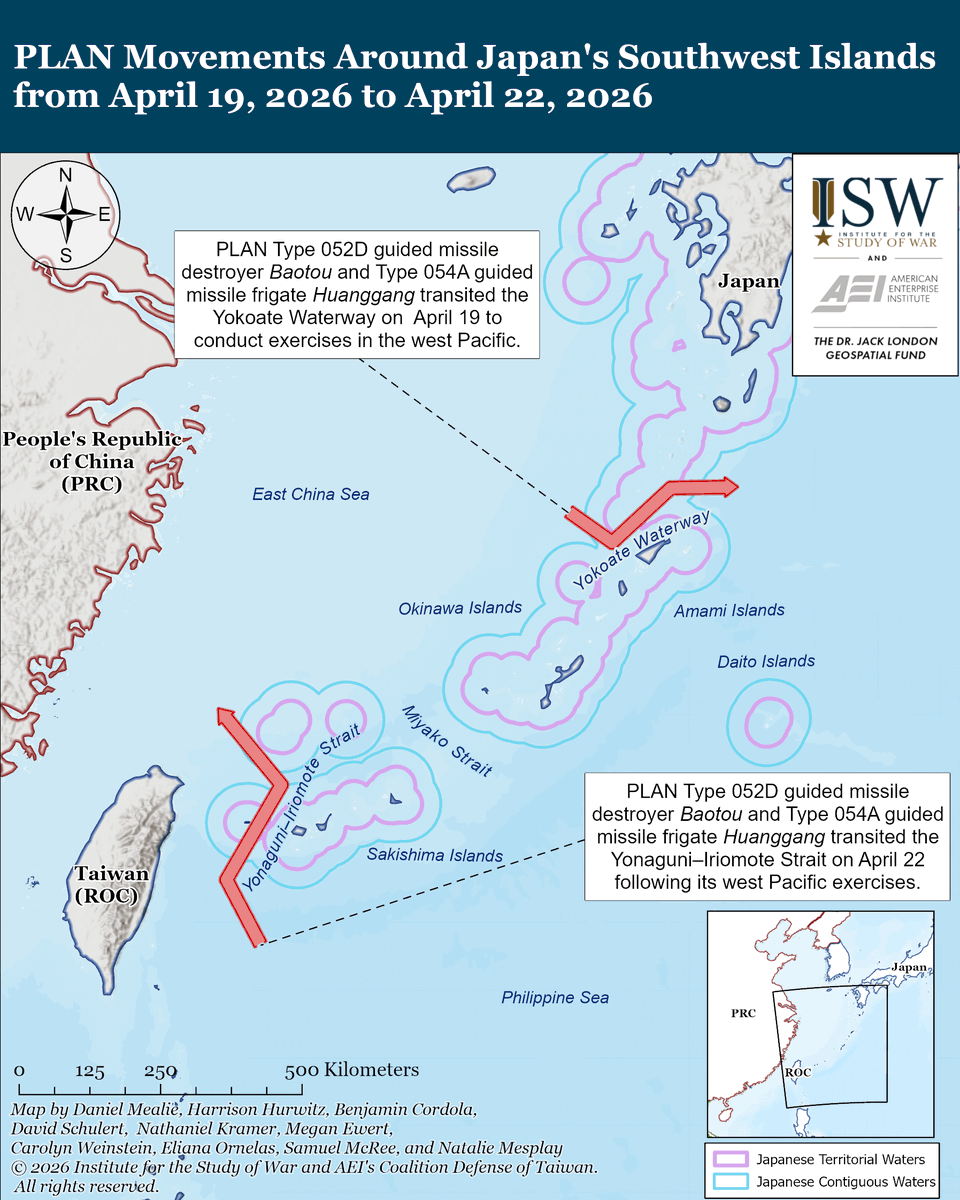 TheStudyofWar's tweet photo. NEW: The PRC very likely pressured three African countries to close their airspace to Taiwanese President William Lai Ching-te to prevent his planned visit to Eswatini, one of Taiwan’s 12 remaining diplomatic allies. This is an escalation of PRC efforts to disrupt Taiwan’s international engagement and erode its sovereignty. (1/2)

Other Key Takeaways: 

PRC espionage operations are exploiting financial instability among Taiwanese military personnel to acquire military secrets and weaken Taiwan’s confidence in its military.

The PLA may be prioritizing metrics of loyalty and ideological orthodoxy over material improvements in its military modernization, amid expansive military purges. Emphasizing political and ideological standards instead of operational competence could impede the PLA’s military readiness and lead to miscalculation.