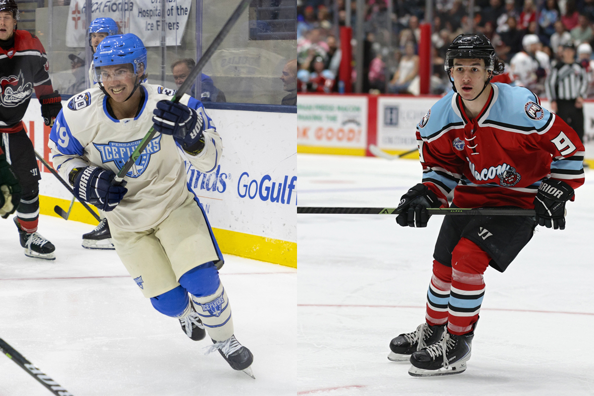 SPHL's tweet photo. Sam Rhodes of the @PcolaIceFlyers, Khaden Henry of the @MaconMayhem, named SPHL Co-Rookies of the Year

https://t.co/GKwiRYjLfC https://t.co/hMQjWaa8ot