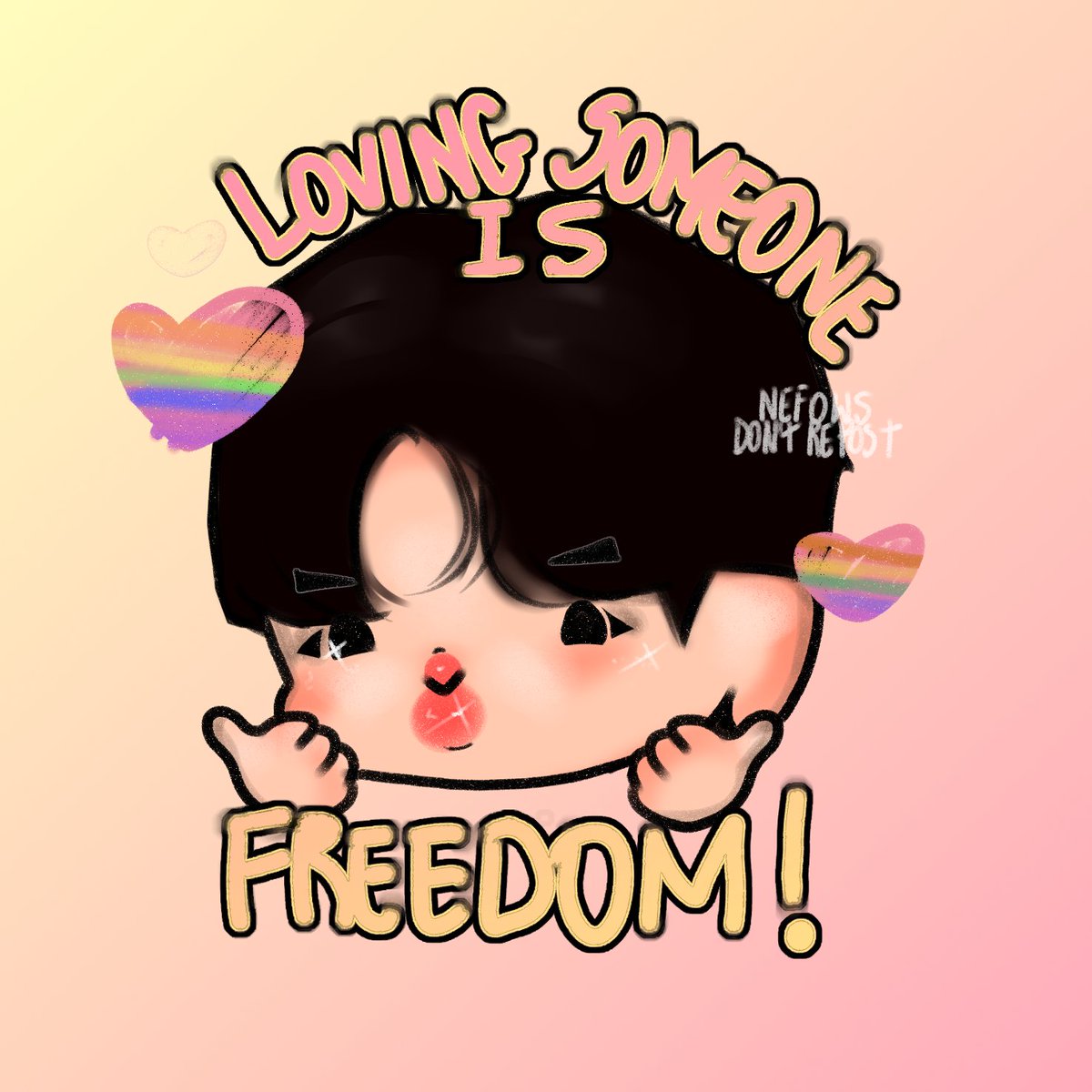 love is freedom ♥ #jin #btsfanart