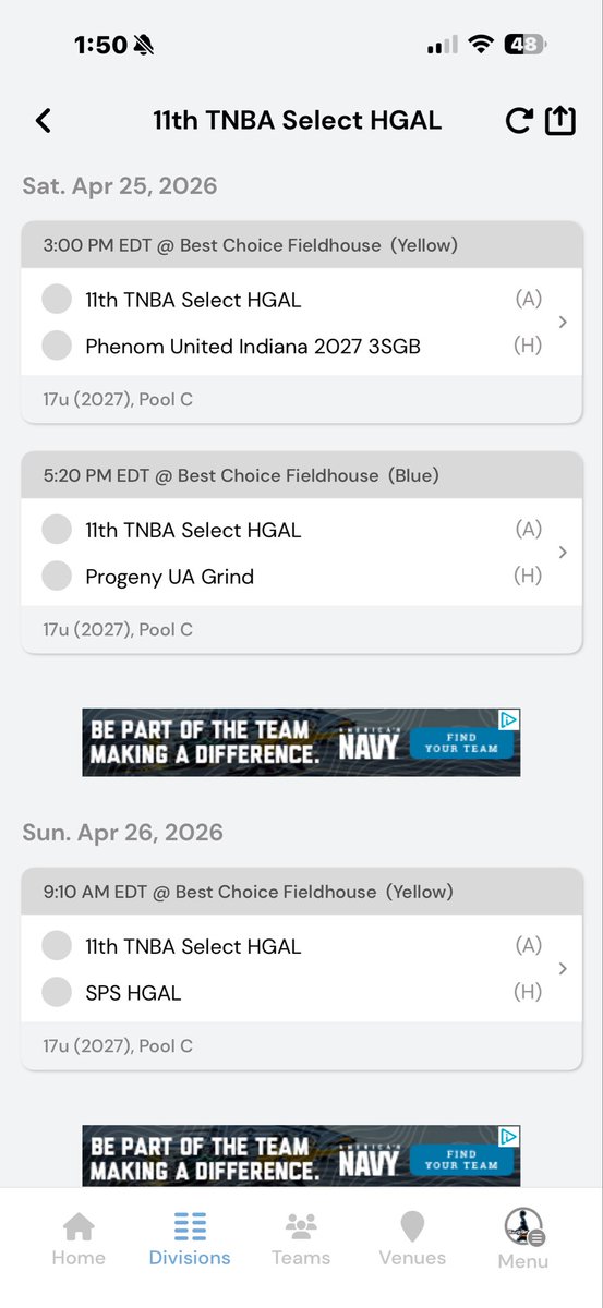 TNBA Select HGAL 2027 tweet media