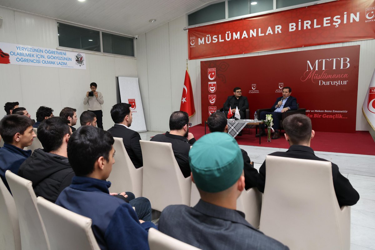 hkilca's tweet photo. Milli Türk Talebe Birliği’mizde genç arkadaşlarımızla buluştuk. 

Şehrimize, gençlik yıllarımıza ve sivil toplum çalışmalarına uzanan bir muhabbet yolculuğunda gençlerimizle birlikte olmaktan büyük mutluluk duydum. 

MTTB Konya İl Başkanımız Ramazan Talha Tunçel’e ve değerli ekibine yürüttükleri güzel çalışmalarda muvaffakiyet diliyorum.