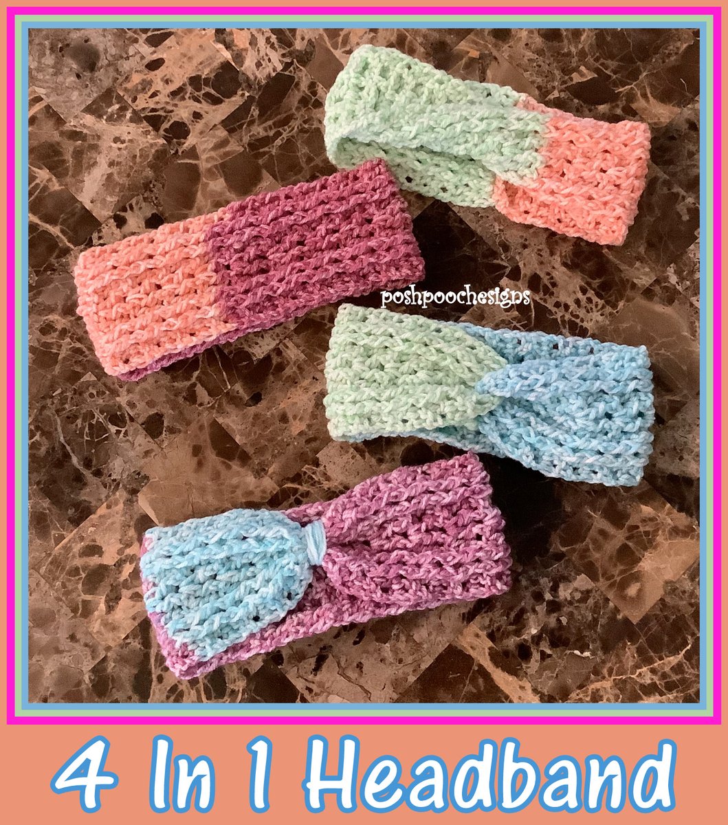SaraSachCrochet's tweet image. Learn To Crochet The 4 In 1 Headband - 1 Crochet Pattern, 4 Styles - Crochet Pattern And Video - Crochet Pattern and Video - #sarasachcrochet #crochetvideo #crochetpattern #crochetheadbands - …shpoochdesignsdogclothes.blogspot.com/2025/04/the-4-…