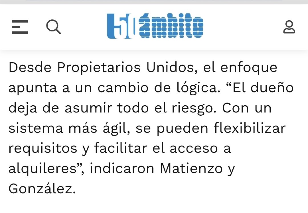 Nota a Propietarios Unidos Desalojo Exprés, los propietarios reclaman reglas claras y procesos más rápidos. Gracias
ambito.com/real-estate/al…
  <a href="/josecieri/">José Luis Cieri</a> 
<a href="/JMilei/">Javier Milei</a> <a href="/agustinpcoto/">Agustín Coto</a> <a href="/alejandrocacace/">Alejandro Cacace</a> <a href="/SenadoArgentina/">Senado Argentina</a> <a href="/LLA_Diputados/">Bloque Diputados LLA</a> <a href="/LegisCABA/">Legislatura CABA</a> <a href="/gcba/">Buenos Aires Ciudad</a>
