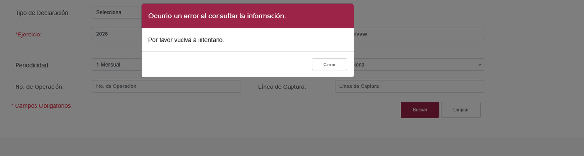 bAnDoNaO_83's tweet photo. @SATMX Cosa rara que falle su portal, no deja consultar las declaraciones pagadas de personas físicas. https://t.co/sEKPWPuSBS