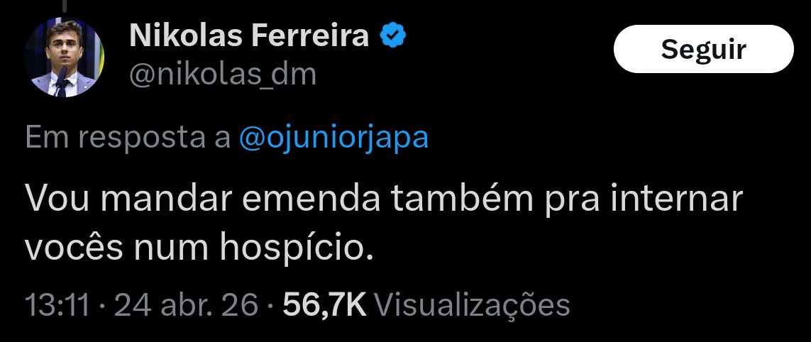O Nik tá com o ego ferido e surtando por causa de páginas de rede social, continuem 😌