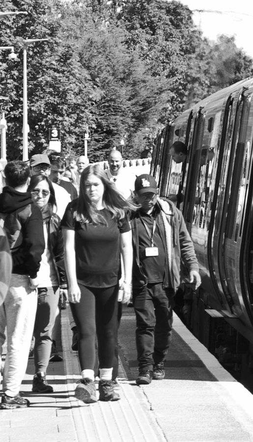 LachlanMain's tweet photo. ABERGAVENNY 2025.
Leaving the Manchester bound train.
#Abergavenny #railwaystation #Wales #tfwrail #class197 #blackandwhitephotography https://t.co/5rdSyNQHUc