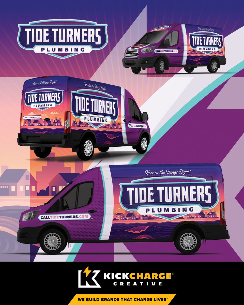 The new branding for Tide Turners Plumbing shows customers they’ve got a team they can count on when plumbing problems hit. Friendly, reliable and ready to tackle any challenge, this look makes a big splash while still feeling approachable. #rebrand #branding #plumbing