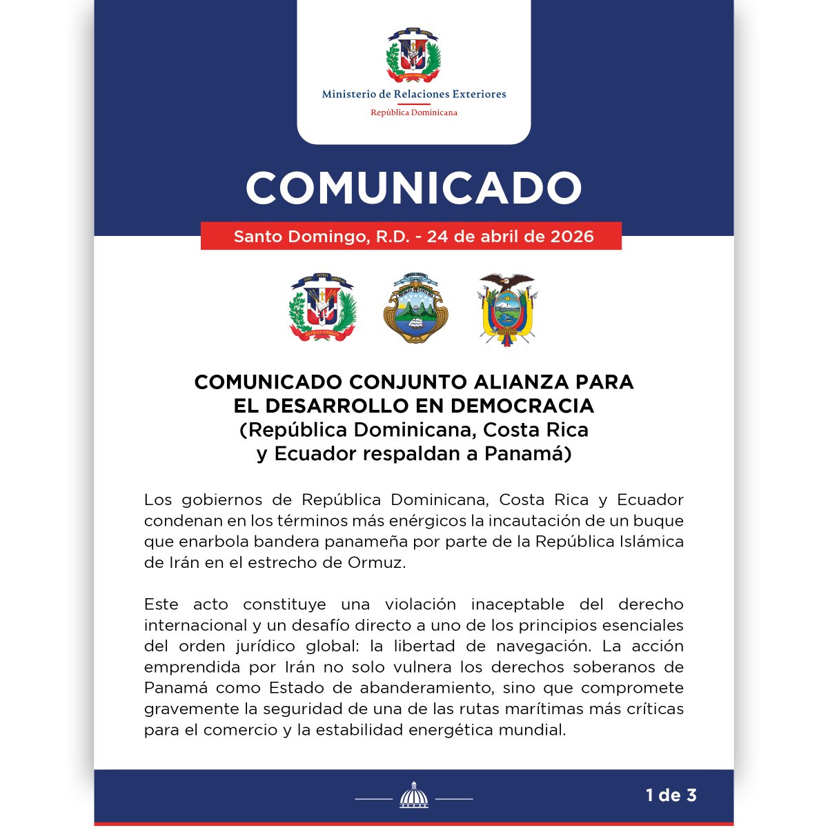 Cancillería de República Dominicana tweet media