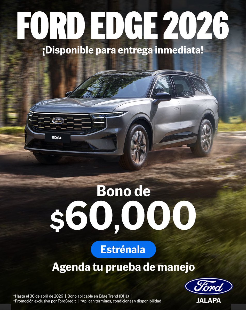 Experimenta la perfecta fusión entre potencia y eficiencia con Ford Edge Híbrida 2026 ¡visítanos y estrénala! 😎🍃

#ford #edge #hybrid #suv #fordmx