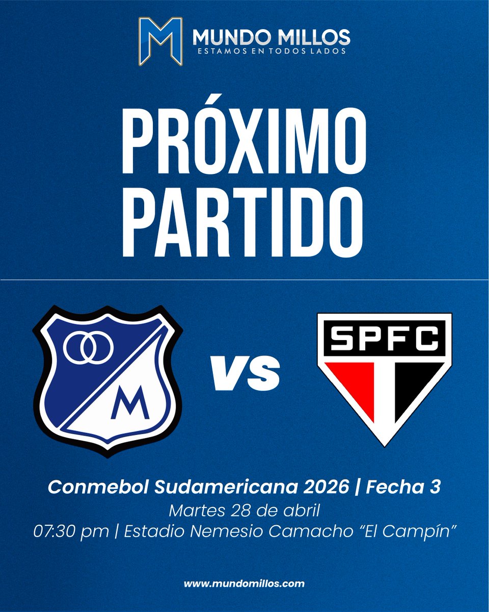 ¡PRÓXIMO PARTIDO! Millonarios recibe la visita de Sao Paulo este martes ...
