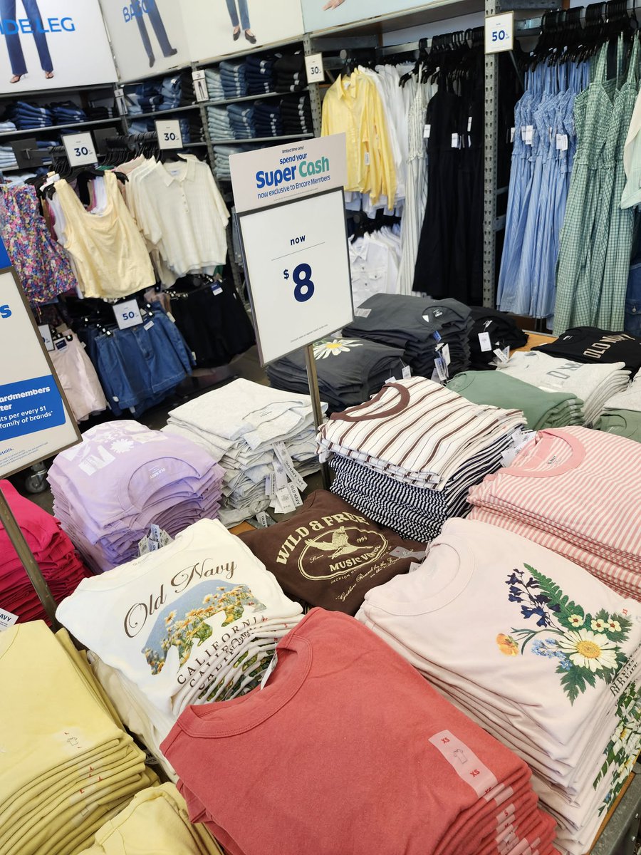 LBVFS's tweet image. Old Navy @LBVFS
🛍️Limited time only Up to 50% OFF Storewide
🏃‍♀️Limited time only Shorts &amp;amp; Tees: Shorts From $12, Tees From $8
Visit store for complete details. Exclusions apply. Sale is subject to change. #deals #promo #shopnow #OldNavy #oldnavystyle