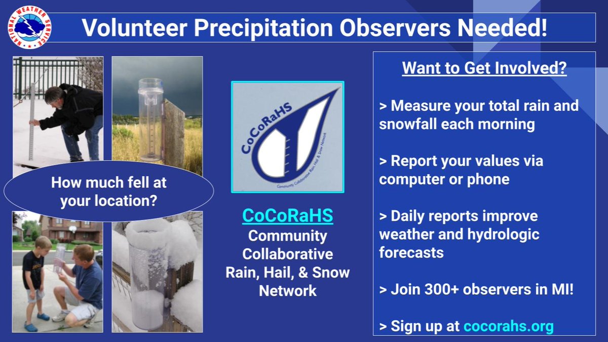 NWSGrandRapids's tweet image. If you're interested in reporting the precipitation that fell in your area, consider this opportunity! #wmiwx