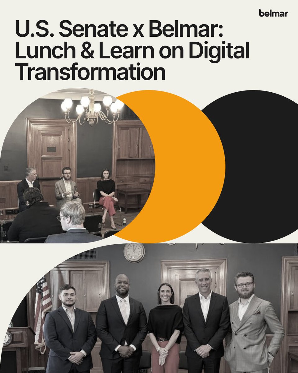 belmarcloud's tweet photo. Great conversations this week as Belmar Consulting brought together leaders from the U.S. Senate for a focused Lunch &amp; Learn on the evolving landscape of constituent engagement.

Proud to support initiatives that strengthen how institutions listen, respond, and engage. https://t.co/c6LhlAP58T