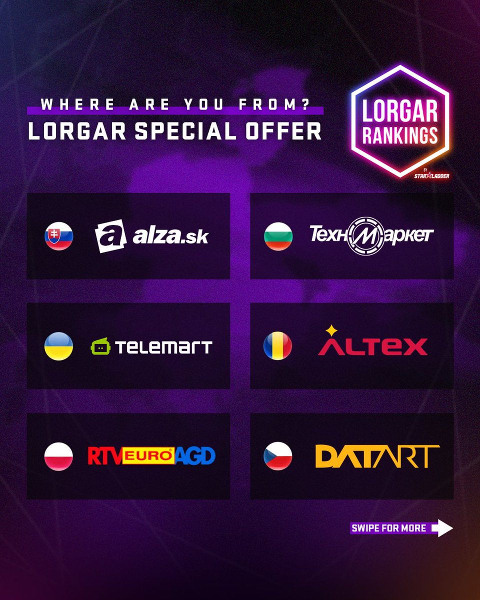 StarLadder_CS's tweet image. 🏠 Watching LORGAR RANKINGS from home?
Find your regional shop and grab special discounts on gear!
sc.gy/lorgarrankings

#LORGAR #LORGARRankings #Esports